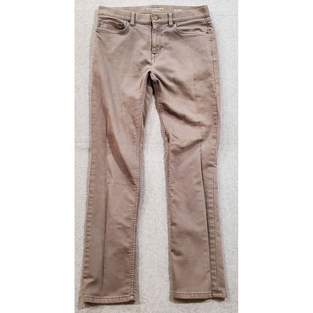 Banana Republic Men's Traveler Slim‎ Pants Gray, Size 33x32